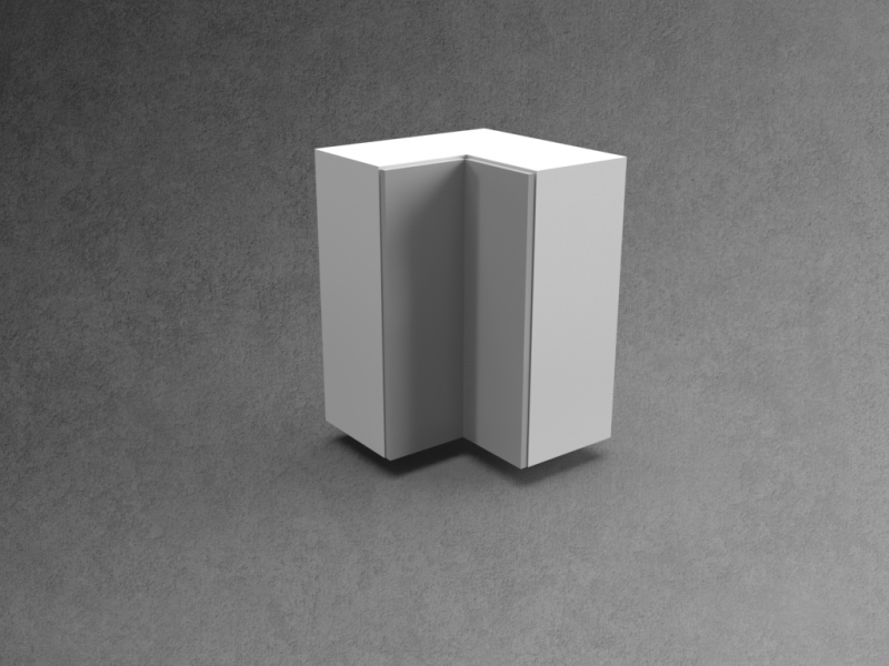 L Shaped Corner Upper Cabinet